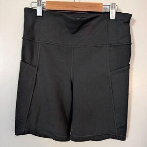 Gap GapFit High Rise Blackout Bike Shorts Pocket Shorts Size Small
